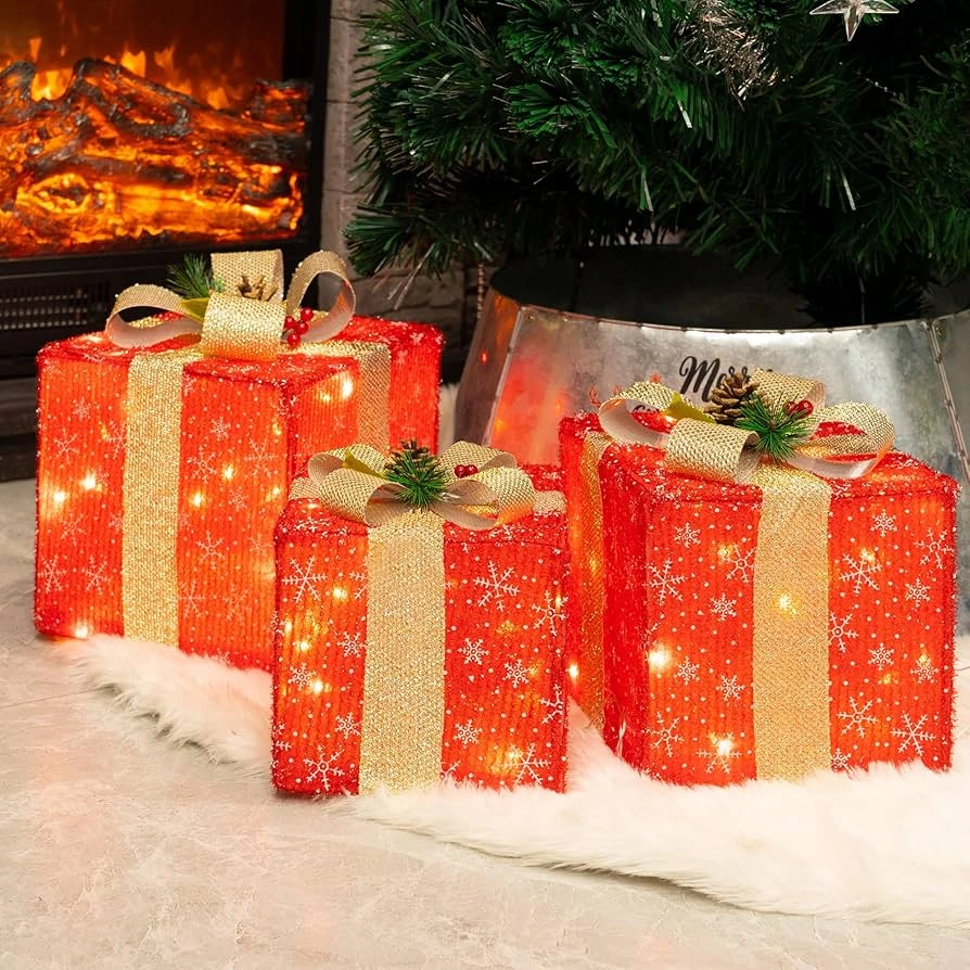 Christmas Decor Gift Boxes